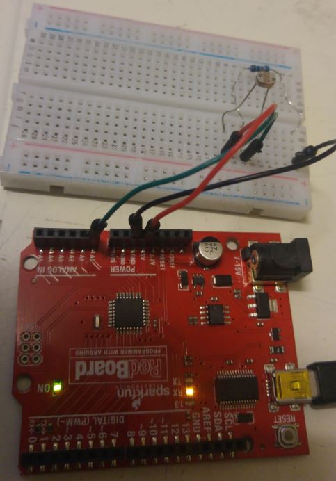 photocell connection to the Arduino UNO