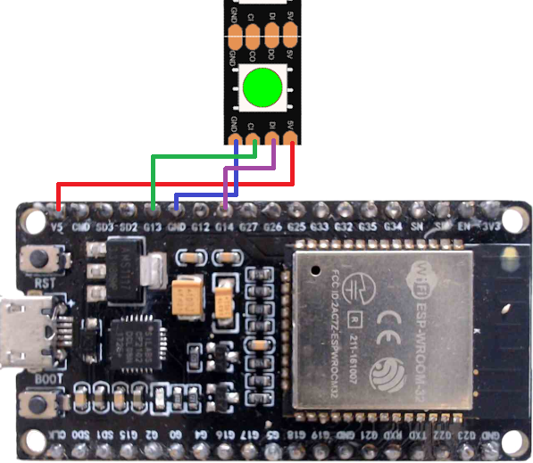 Image on how to connect the led strip